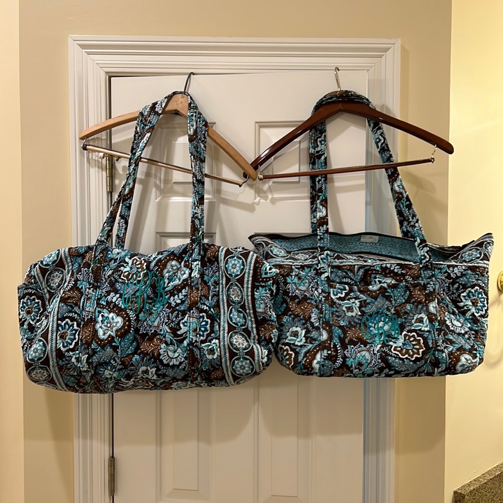 2 Vera Bradley bags vintage “Java Blue” pattern